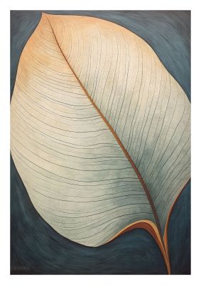 Detailed leaf illustration with rich texture and shading