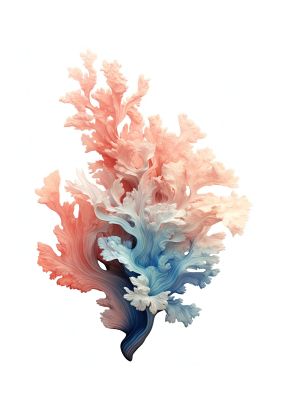 Abstract coral art with soft gradient colours