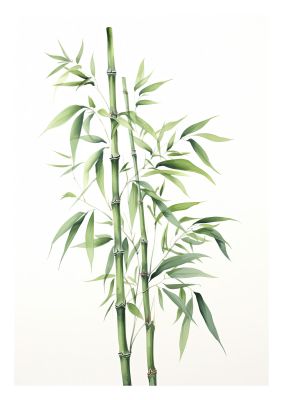 Elegant Bamboo Art with Green Foliage