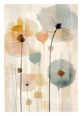 Abstract flower illustration perfect for modern and contemporary decor